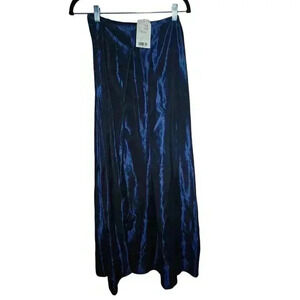 Ralph Lauren Women's Midnight Blue Satin Skirt Vintage Size 2 - New with Tags!